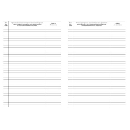 Журнал Санитарный (А4, 96 листов)