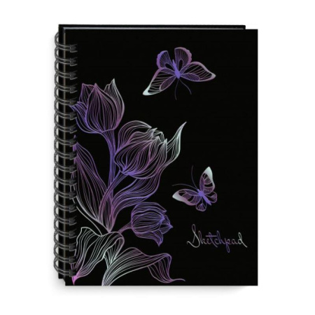 Скетчпад Феникс+ Цветы А6 30 листов спираль