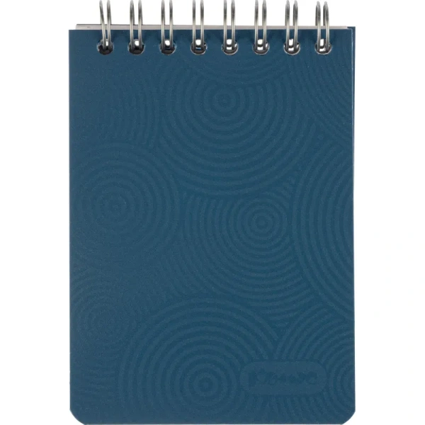 Блокнот Комус Пластик-Металлик А7 80 листов синий в клетку на спирали  (76х117 мм) Блокнот Комус Пластик-Металлик А7 80 листов синий в клетку на спирали  (76х117 мм)