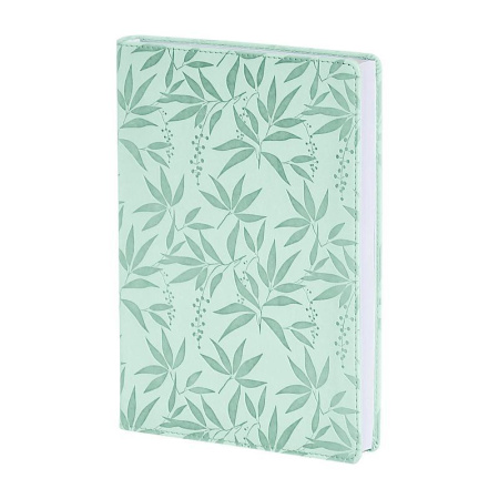 Ежедневник недатированный 2021 год InFolio Leaves искусственная кожа A5 160 листов зеленый (140x200 мм)