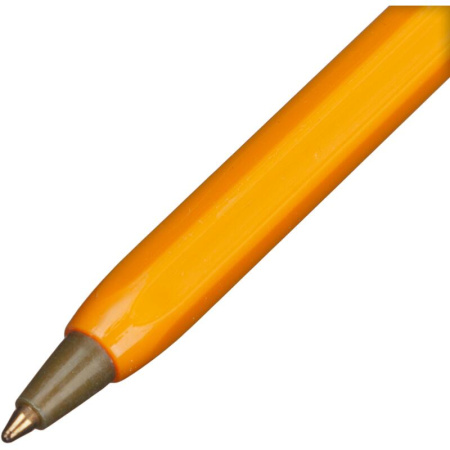 Ручка шариковая неавтоматическая Attache Economy синяя (оранжевый  корпус, толщина линии 0.7 мм)