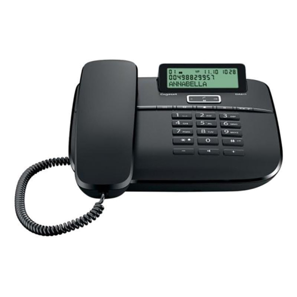 Телефон проводной Gigaset DA611 черный (S30350-S212-S321)