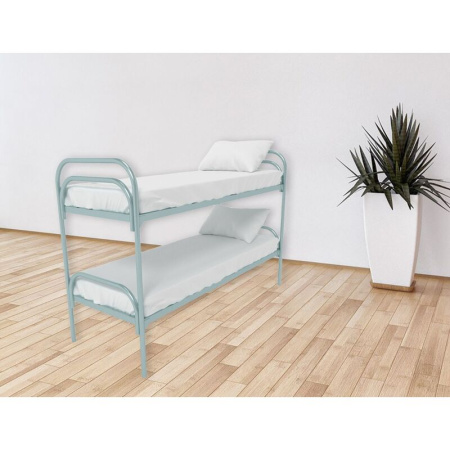 Кровать двухъярусная Стандарт + 2 металлическая (серый, 909х1350х1966  мм)