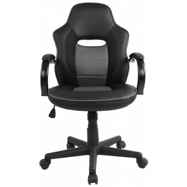 Кресло игровое Easy Chair 659 TPU серое/черное (искусственная кожа, пластик)