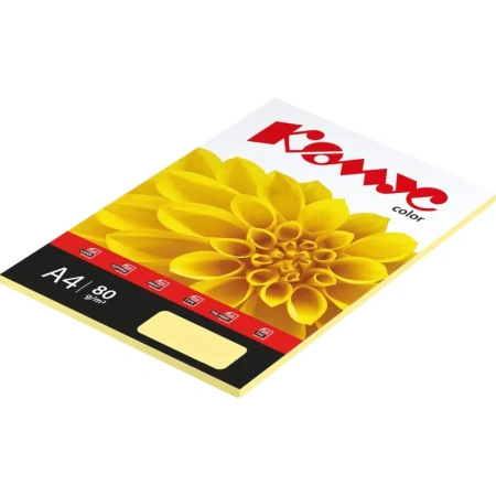 Бумага цветная для печати Комус Color слоновая кость пастель (А4, 80  г/кв.м, 50 листов)