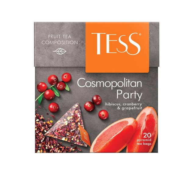 Чай Tess Cosmopolitan Party фруктовый 20 пакетиков-пирамидок