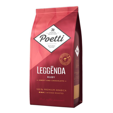 Кофе молотый Poetti Leggenda Ruby 250 г (вакуумный пакет)