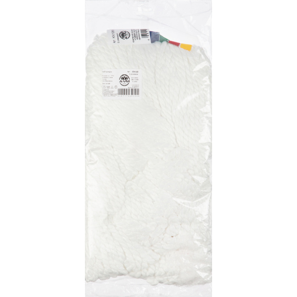 Насадка МОП для верёвочной швабры A-VM микрофибра 35x30 см (код HACCP:  синий, красный, зелёный, жёлтый, белый)