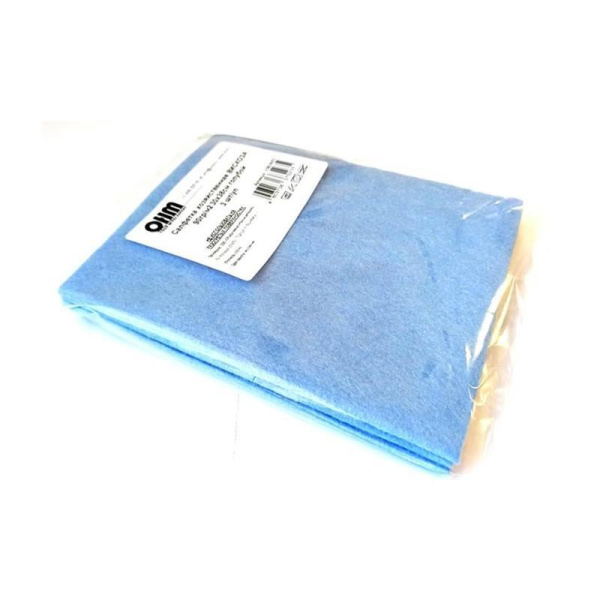 Салфетки хозяйственные вискоза 38х30 см 90 г/кв.м голубые 3 штуки в  упаковке