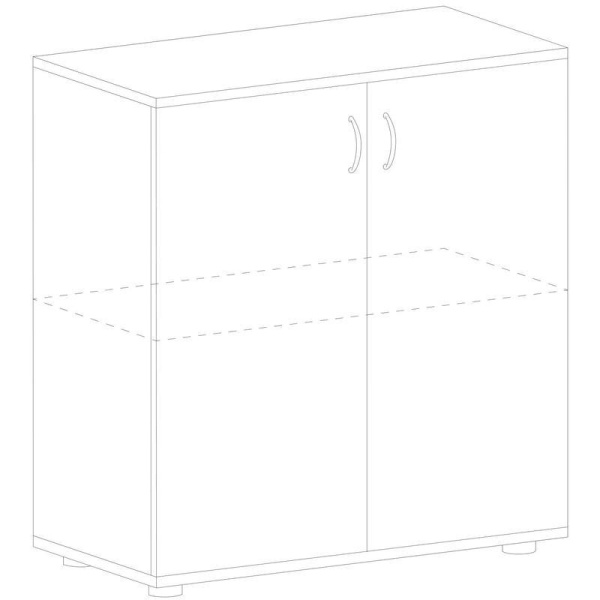 Шкаф для документов Рондо (орех, 804x450x760 мм)