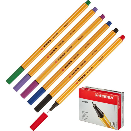 Набор линеров Stabilo Point 88/6 (толщина линии 0.4 мм, 6 цветов)