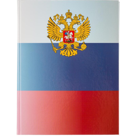 Бизнес-тетрадь Attache Economy Госсимволика А4 128 листов разноцветная в  клетку на сшивке (195x257 мм)