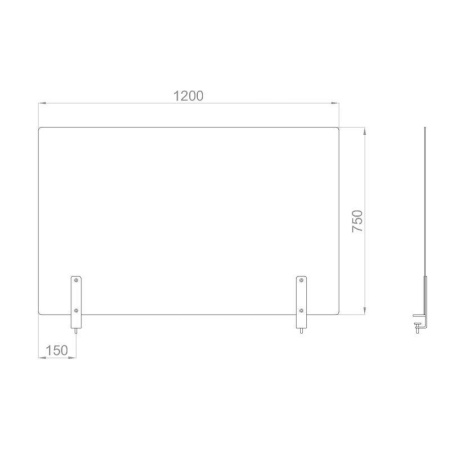 Защитный экран BSL (две струбцины, 1200x750x4 мм)