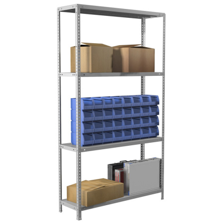 Стеллаж металлический Практик MS (4 полки, 1000x300x1850 мм)