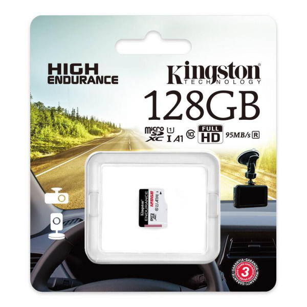 Карта памяти 128 ГБ microSDXC Kingston High Endurance SDCE/128GB Class  10 UHS-I U1 A1