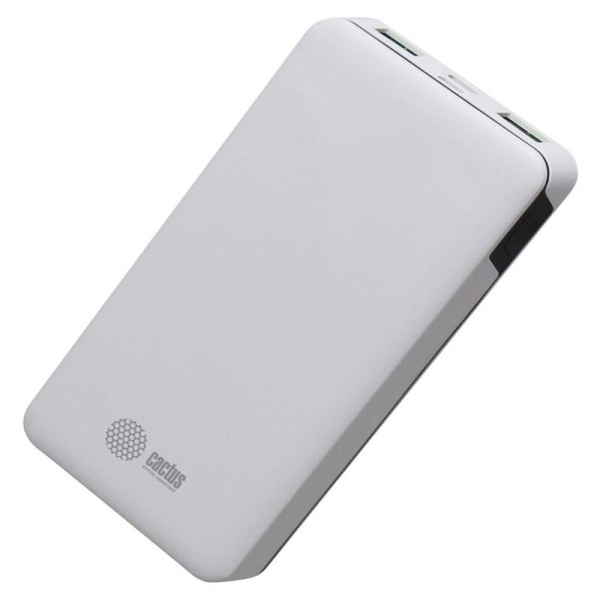 Внешний аккумулятор (power bank) Cactus CS-PBFSKT-10000 (10000 мАч,  белый)