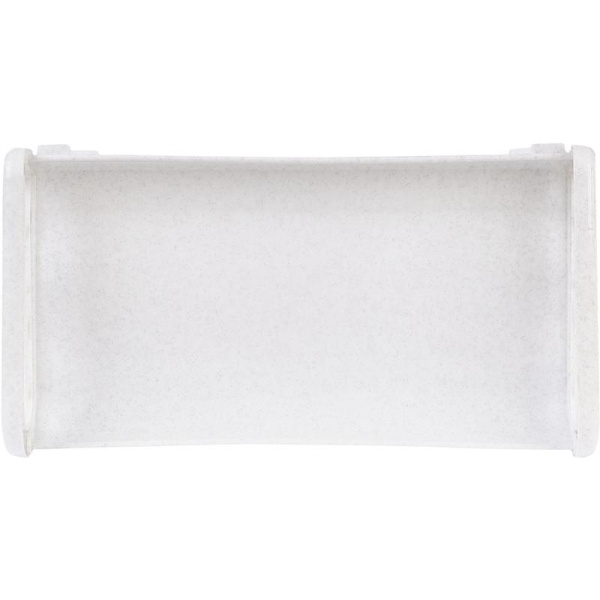 Полка для ванной BranQ подвесная из пластика прямоугольная белая  (артикул производителя BQ1683МР)