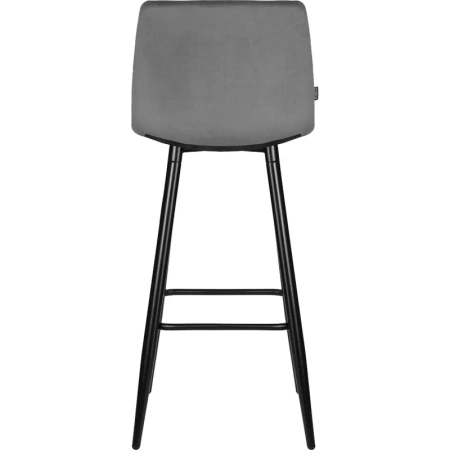 Стул барный Dobrin Nicole тёмно-серый/чёрный (велюр/металл)