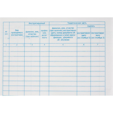 Журнал учета противопожарных инструктажей (96 листов, сшивка, обложка  переплетный картон/бумвинил)