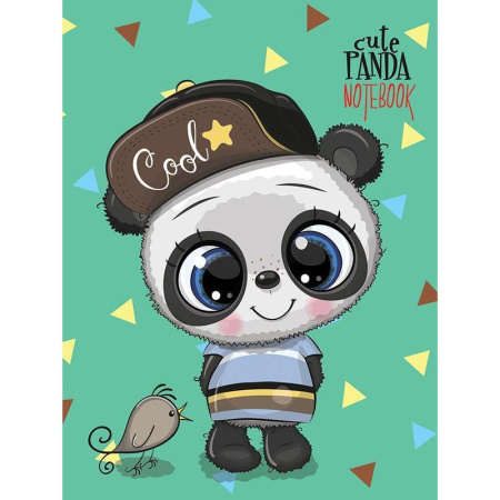 Блокнот Апплика Панда-модник А6 48 листов на скобе