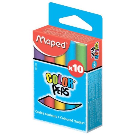Мел Maped Color'peps цветной 10 штук