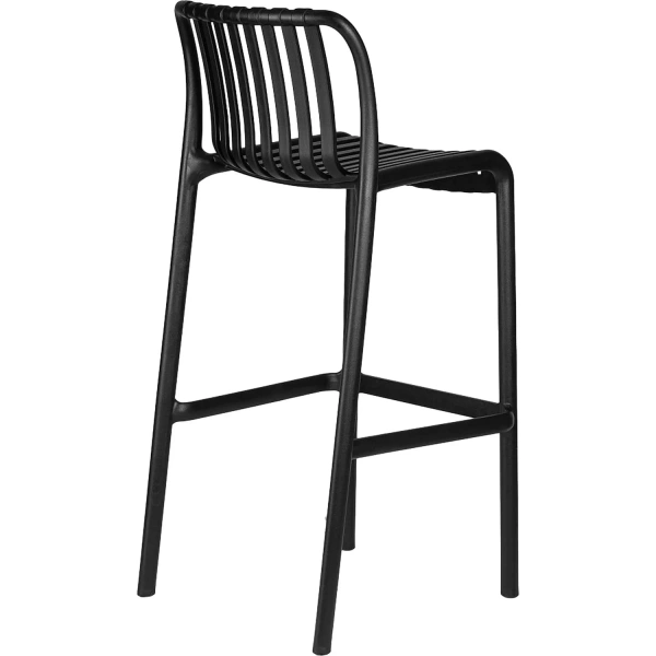 Стул барный Dobrin Chloe bar чёрный (пластик/пластик)