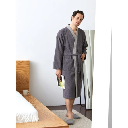 Халат махровый Комус Delray 54 (XXL) антрацит