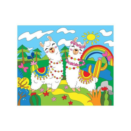 Картина по номерам Рыжий кот Веселые Ламы