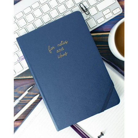 Ежедневник недатированный Attache искусственная кожа А5 136 листов синий  (140x200 мм)