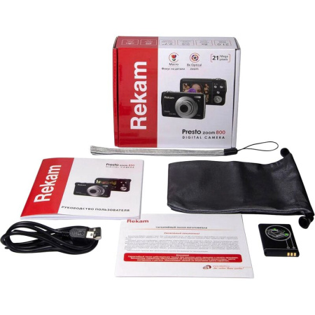 Фотоаппарат Rekam Presto Zoom 800 черный (1107010101)