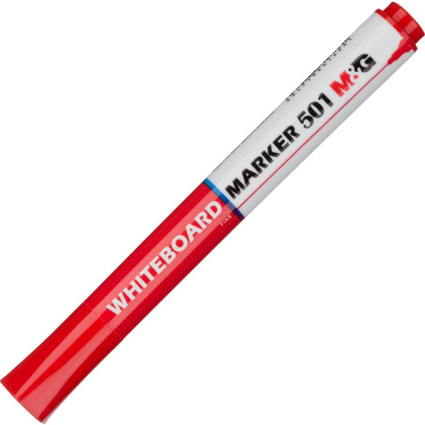 Маркер для белых досок M&G красный (толщина линии 0.7-2.3 мм)  круглый наконечник