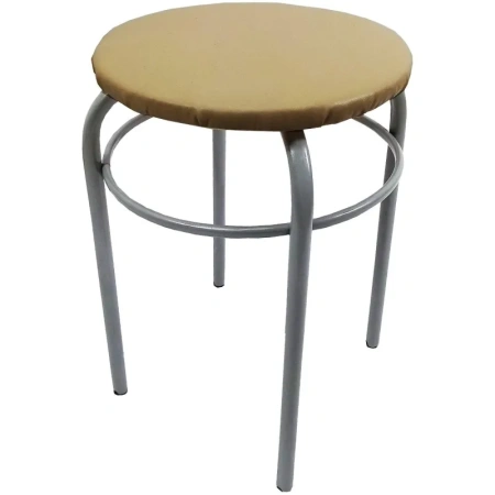 Табурет Сатурн 18 бежевый (искусственная кожа, металл)