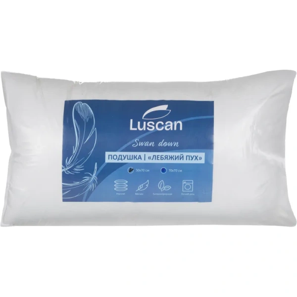 Подушка Luscan 50х70 см полиэфирное волокно/микрофибра
