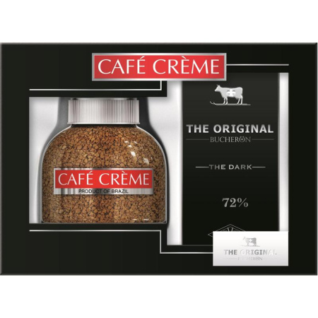 Кофе растворимый Cafe Creme 90 г + Шоколад Bucheron The Original горький  90 г (промоупаковка)