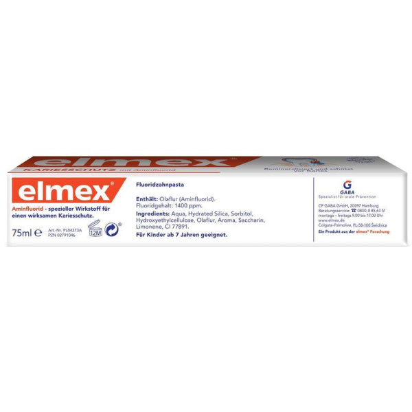 Зубная паста Elmex Защита от кариеса 75 мл