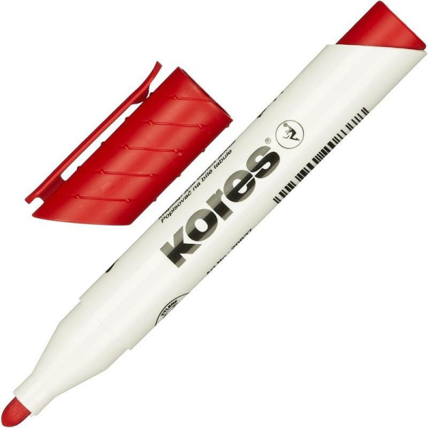 Набор маркеров для досок Kores 20863 с губкой, 1 мм, 4 шт.