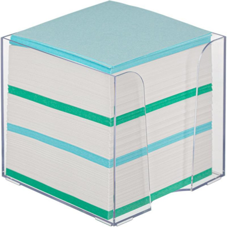 Блок для записей Attache 90x90x90 мм разноцветный в боксе (плотность 65 г/кв.м)