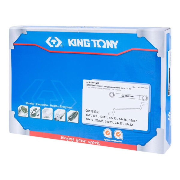 Набор ключей накидных King Tony 6-32 мм 11 предметов (9-1711MR)