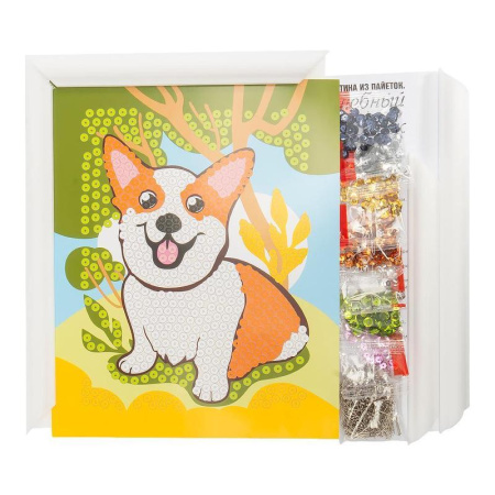 Картина из пайеток Lori Корги