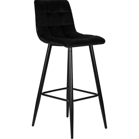 Стул барный Dobrin Nicole чёрный (велюр/металл)