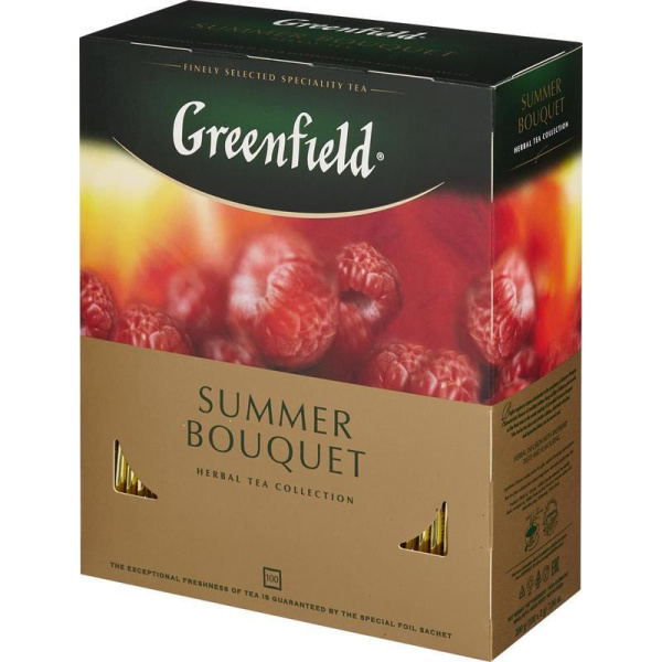 Чай Greenfield Summer Bouquet фруктово-ягодный 100 пакетиков