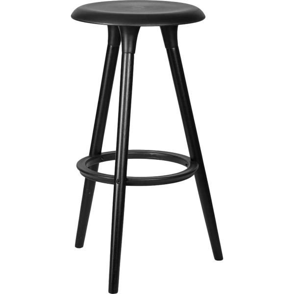 Табурет барный Dobrin Royce black чёрный (пластик/массив дерева)
