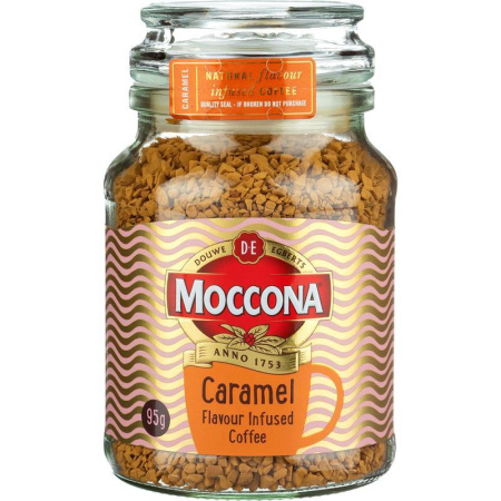 Кофе растворимый Moccona с ароматом карамели 95 г (стекло)