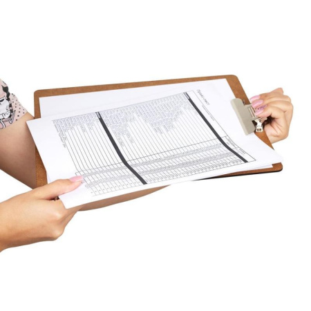 Папка-планшет с зажимом Attache A4 коричневая