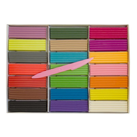 Пластилин классический Луч Школа творчества 21 цвет 420 г со стеком