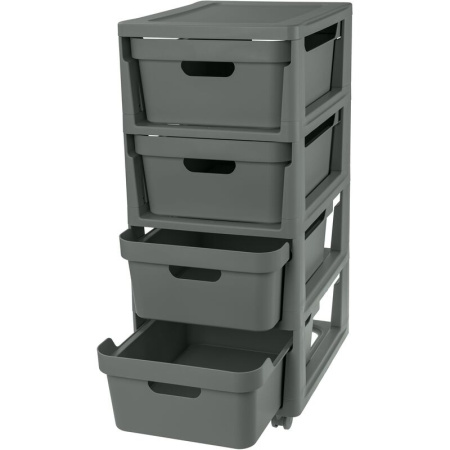 Комод на колесах Econova Luxe (серый, 300х385х690 мм)