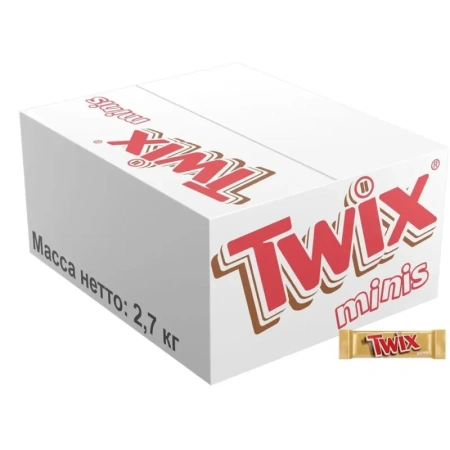 Шоколадный батончик Twix Minis 2.7 кг