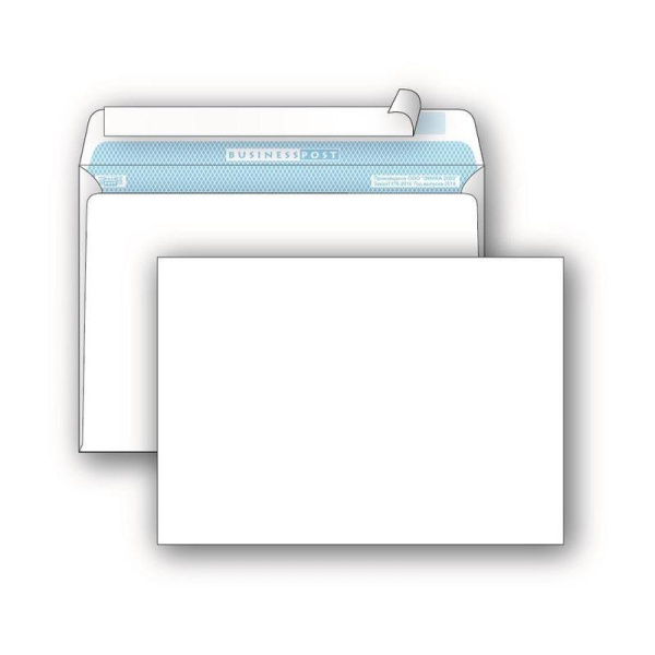 Конверт почтовый BusinessPost С6 (114x162 мм) белый удаляемая лента (50 штук в упаковке)