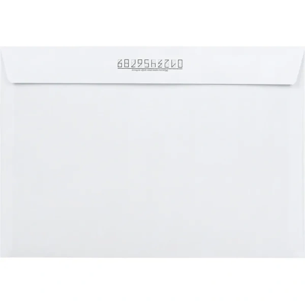 Конверт Комус С4 100 г/кв.м Куда-Кому белый стрип с внутренней  запечаткой (50 штук в упаковке)