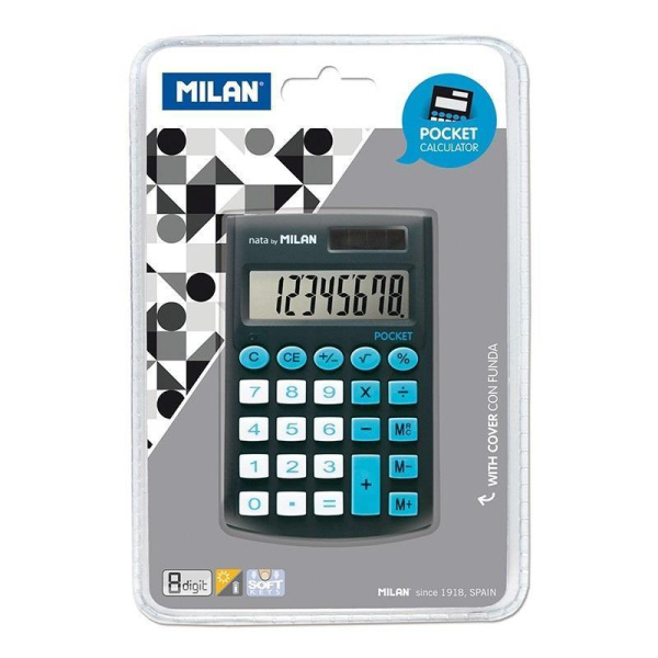 Калькулятор карманный Milan 150908KBL 8-разрядный черный